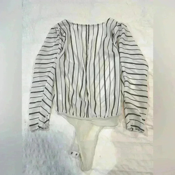 Womens Asos ASTR the label black and white striped body suit size XS - Picture 4 of 6